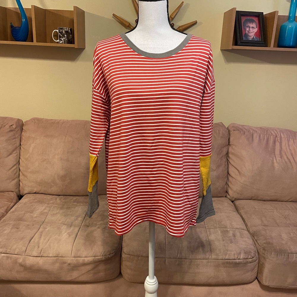 Polagram brand Long Sleeve Colorblock top.